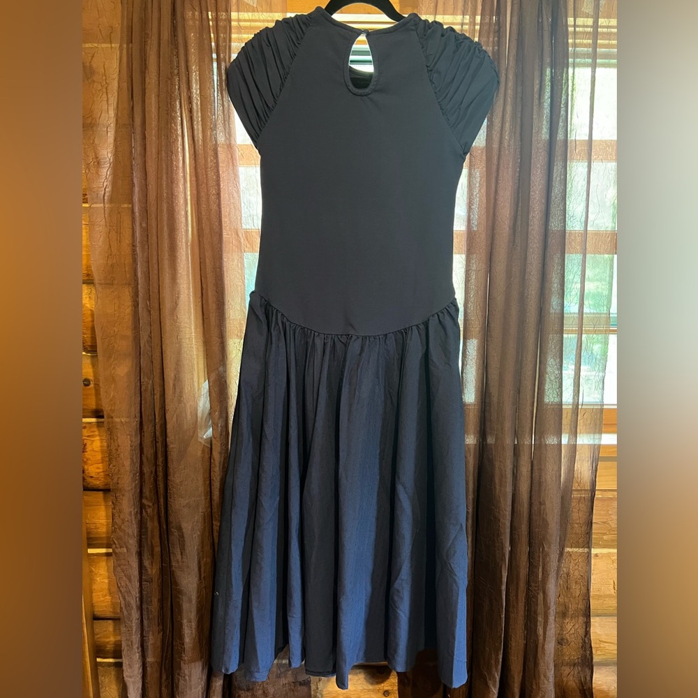 NWOT Free People Afternoon Elegance Midi Dress in Indigo Pura Size Med $148 MSRP - Picture 6 of 9